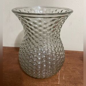 Vintage vase with dot design 
Thick glass